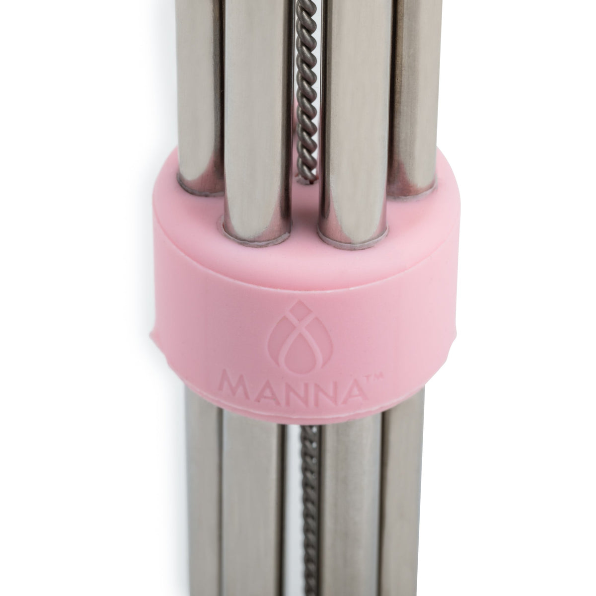 Set of 8 Stainless Steel Reusable Straws&Silicone Straw Holder