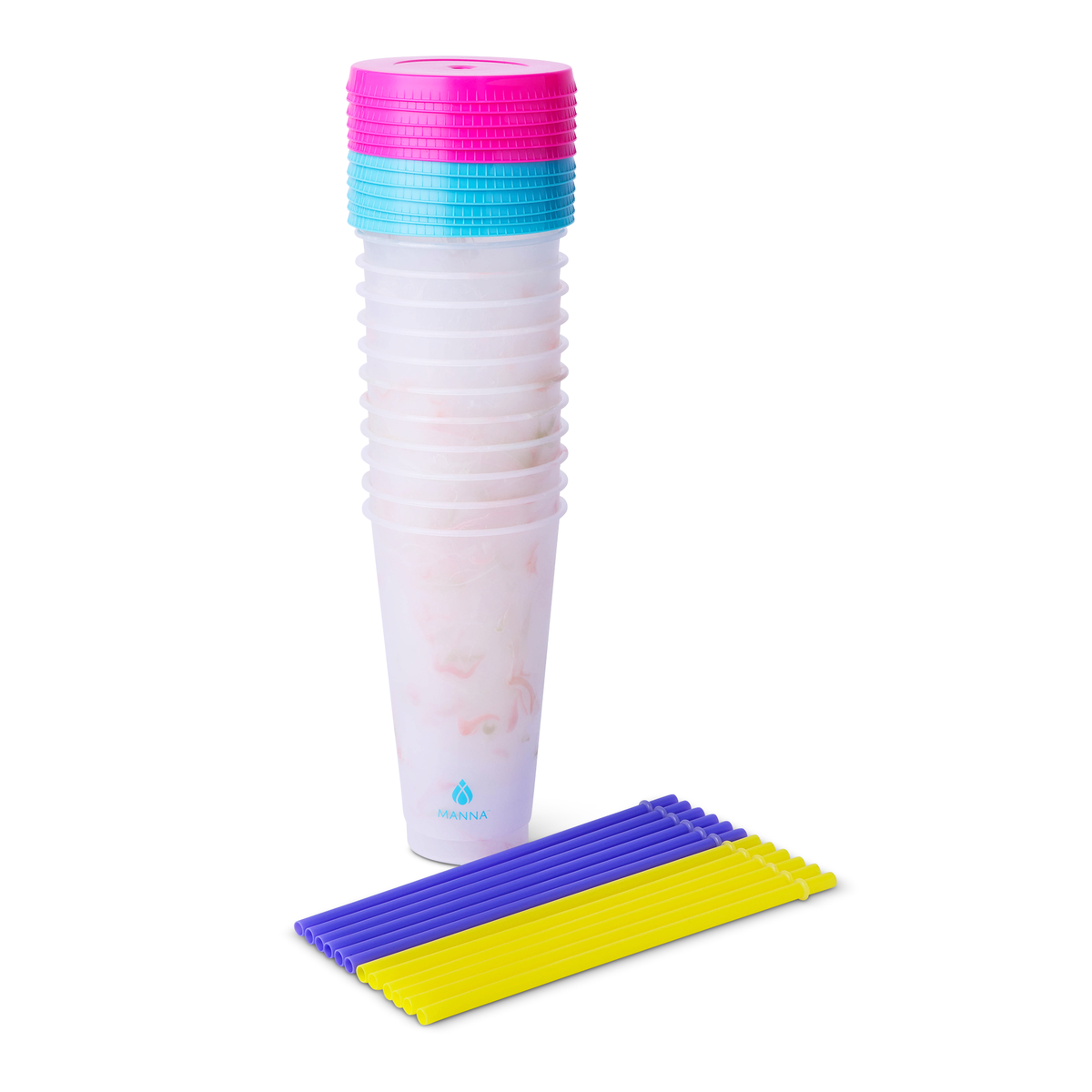 24-Piece Marble Color-Changing Cup Set