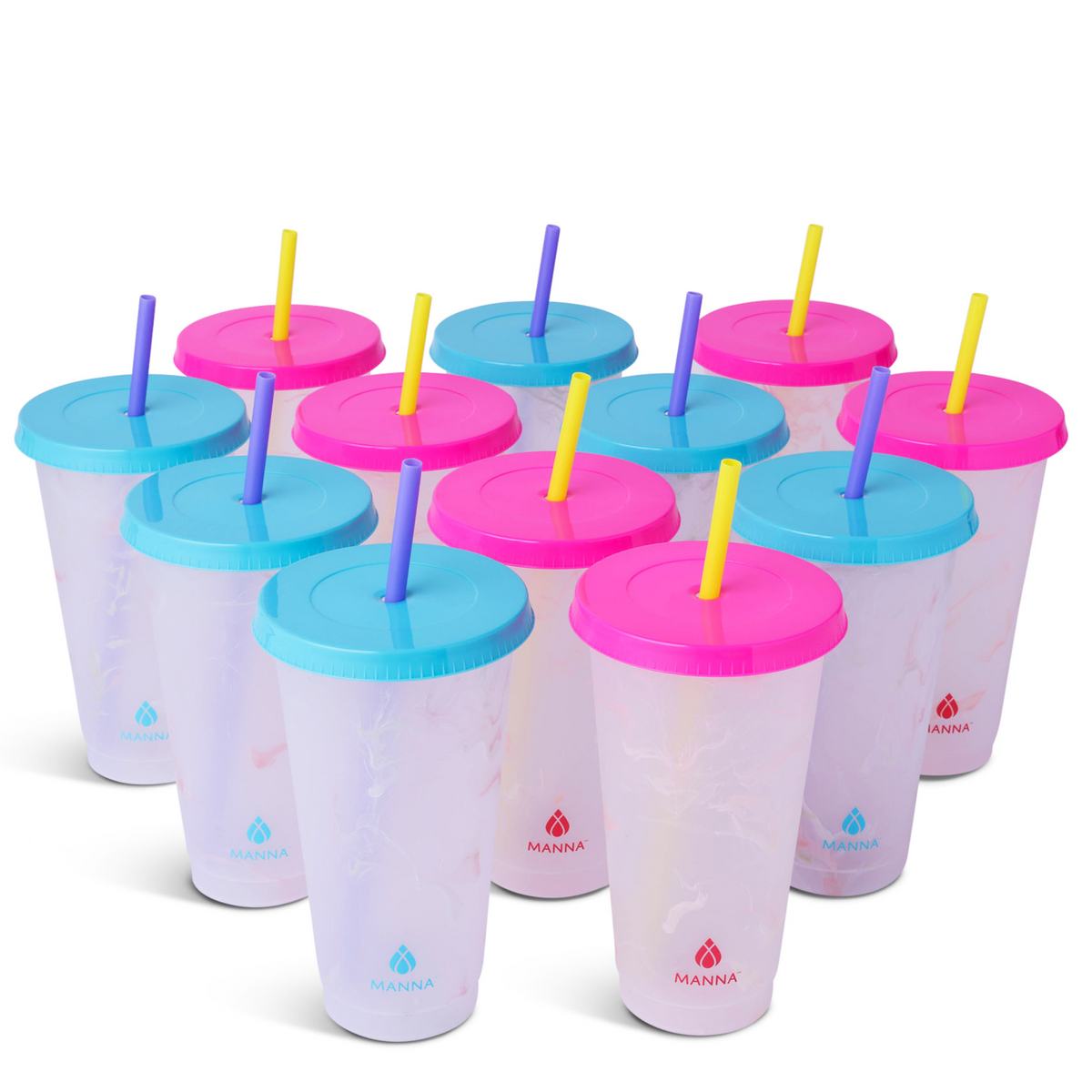 24-Piece Marble Color-Changing Cup Set