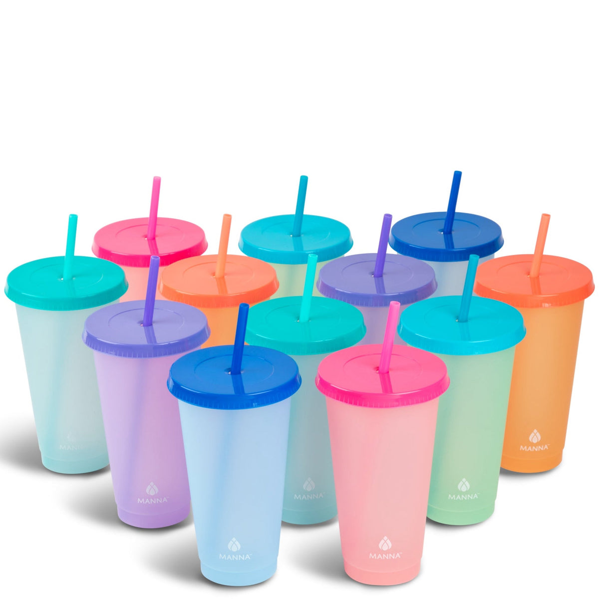 24-Piece Rainbow Color-Changing Cups