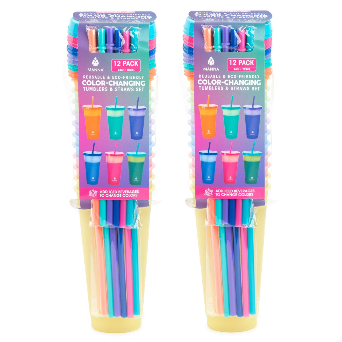 24-Piece Funky Color-Changing Cup Set