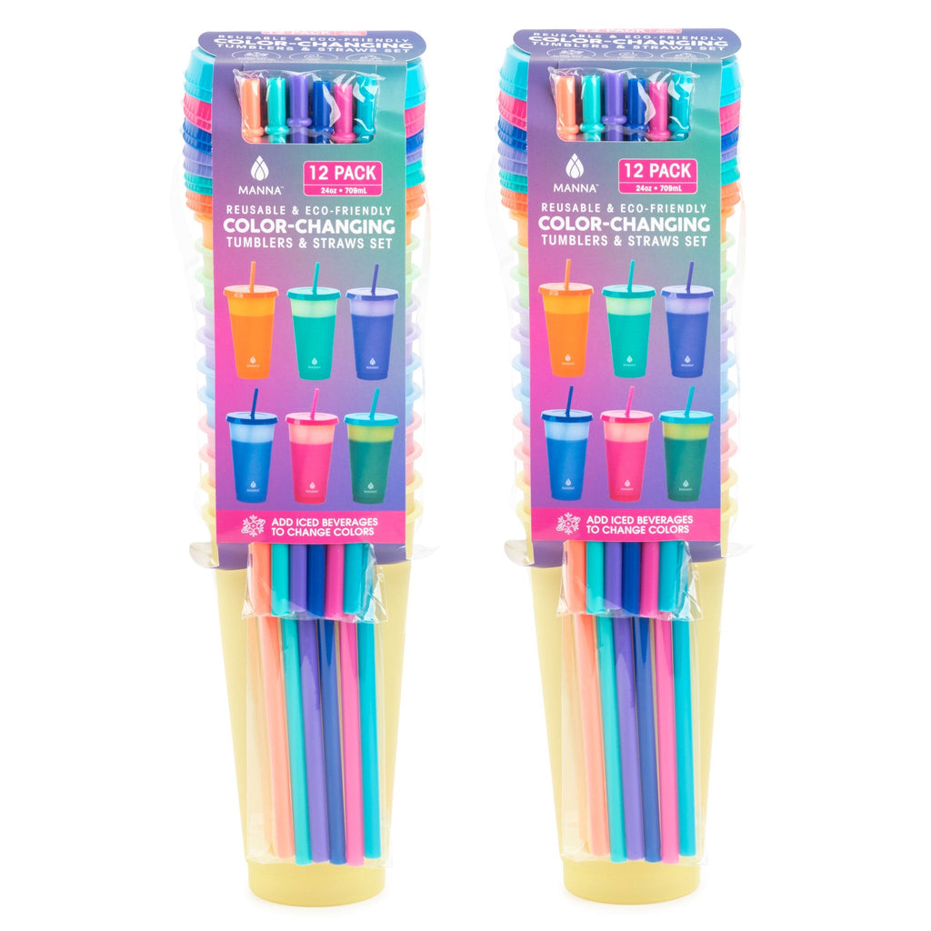 24-Piece Pastel Color-Changing Cup Set